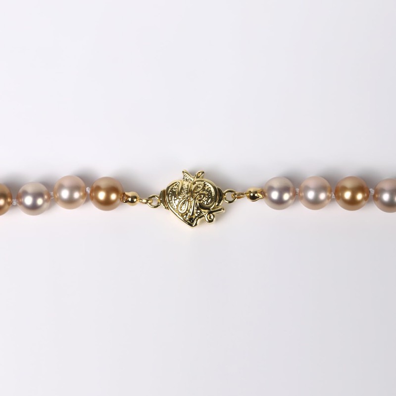 [MIONO] Yumi sienne Pearl Necklace, Large Beads, Multi, Ceremonial Occasions,