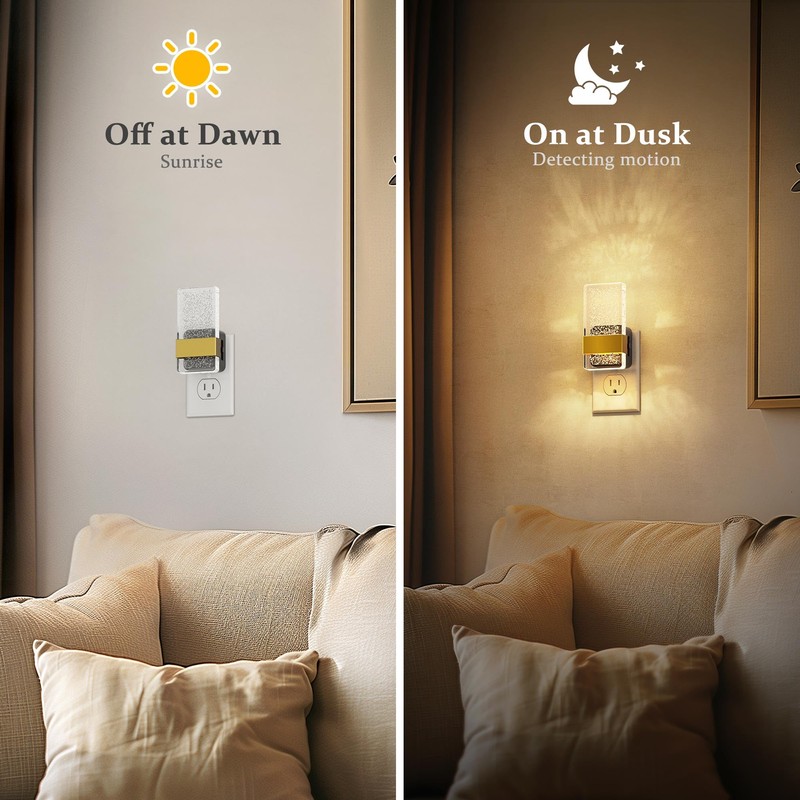 JandCase Night Lights Plug into Wall, Dusk to Dawn Sensor,