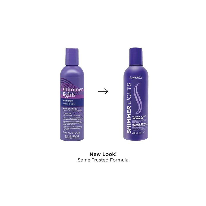 Clairol Open Line Shampoo Acondicionador Morado Shimmer Lights, 236 ml