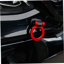 Vaguelly 2pcs Universal Racing Style Tow Hook Decor Vehicle Modified Trailer Hook Sticker Car Bumper Decoration Car Accessories