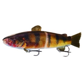 10" RF Glider Glide Bait Bass Musky Striper Fishing Big Lure Multi Jointed Shad Trout Kits Slow Sinking or Floating (Yellow Perch, Float)