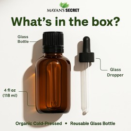 Mayan's Secret Rosemary Essential Oil - Pure and Natural, 4 oz Amber Glass Bottle for Hair, and Skin Care