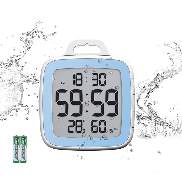 LXSZRPH Shower Clock Digital Kitchen Bathroom Countdown Clock Timer, Waterproof