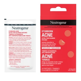 Neutrogena Stubborn Acne Blemish Patches, Hydrocolloid Spot Treatment, Pimple Care Patch, Hypoallergenic, 24 Patches Per Pack