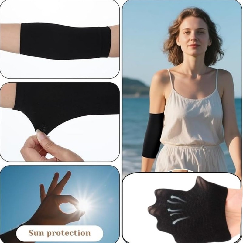 Zpeiran 2 Pairs Tattoo Cover Up Sleeves for Forearm,Forearm Compression