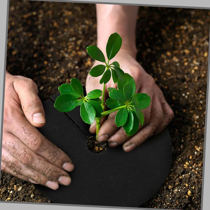 Ktnyl Pack of 20 tree mulch rings, reversible rubber tree