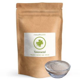 Yam Root Powder 100 g - Wild Yams from Mexico - Ideal for Smoothies / Drinks - Vegan, Pure, Gluten-Free, Lactose Free - No Additives