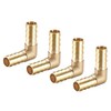 sourcing map 12mm Barb Brass Hose Fitting 90 Degree Elbow