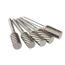 KOTVTM Tungsten Carbide Burr Set SA-5 Double Cut Rotary Burr File(1/2” cutter Dia X 1”Cutter Length) with 1/4'' Shank for Die Grinder Drill Bits (Pack of 5)…