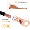 90° Pure Copper Cable Lugs 10pcs 1/0 AWG-5/16 90 Degree