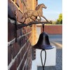 zeitzone Door Bell Horse Rustic Cast Iron Country Style Antique