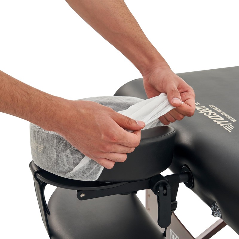 Master Massage Disposable Fitted Soft Headrest Cover for Massage Table