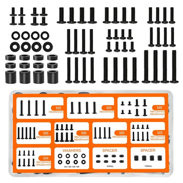 68 Pcs TV Bracket Screws, M4 M5 M6 M8 Universal