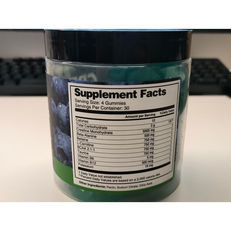 TOPCAPAK Blueberry Creatine Monohydrate Gummies