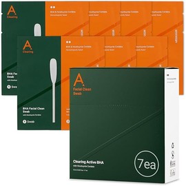 MEDITHERAPY A Clearing Toner Swab (1.57in Swabs + 0.33 fl.oz Toner), Pore Tightening Swab (7 Pouches), Soft Exfoliator for Acne-Prone Skin, Vegan, Korean Skincare