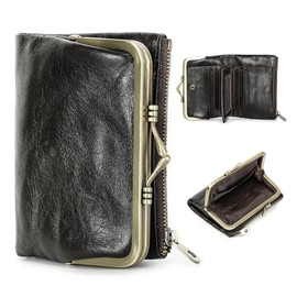 Contacts Women's RFID Wallet, Coin Purse, Card Slot, Large Capacity, Long Wallet, Bifold, Coffee
