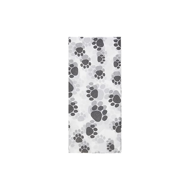 SatinWrap Luxury Printed Tissue Wrapping Paper Puppy Paws 5 Sheet