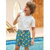 Big BoysSport Beach Quick DryDrawstring Board ShortsBlue Yellow PineappleSwim Trunks14