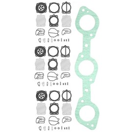 Triple Carburetor Kit with Base Gasket Compatible with Kawasaki 900 ZXI & STX 11060-3753 Jetski