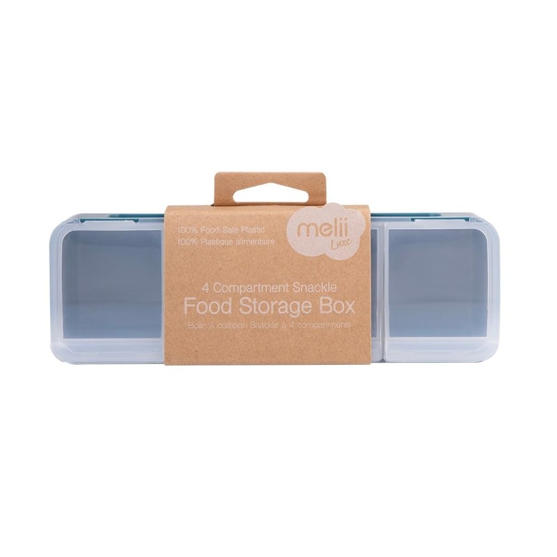 Melii Luxe 4 Compartment Snackle Box - Blue