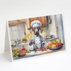 Caroline's Treasures Weimaraner The Chef Greeting Cards Pack of 8