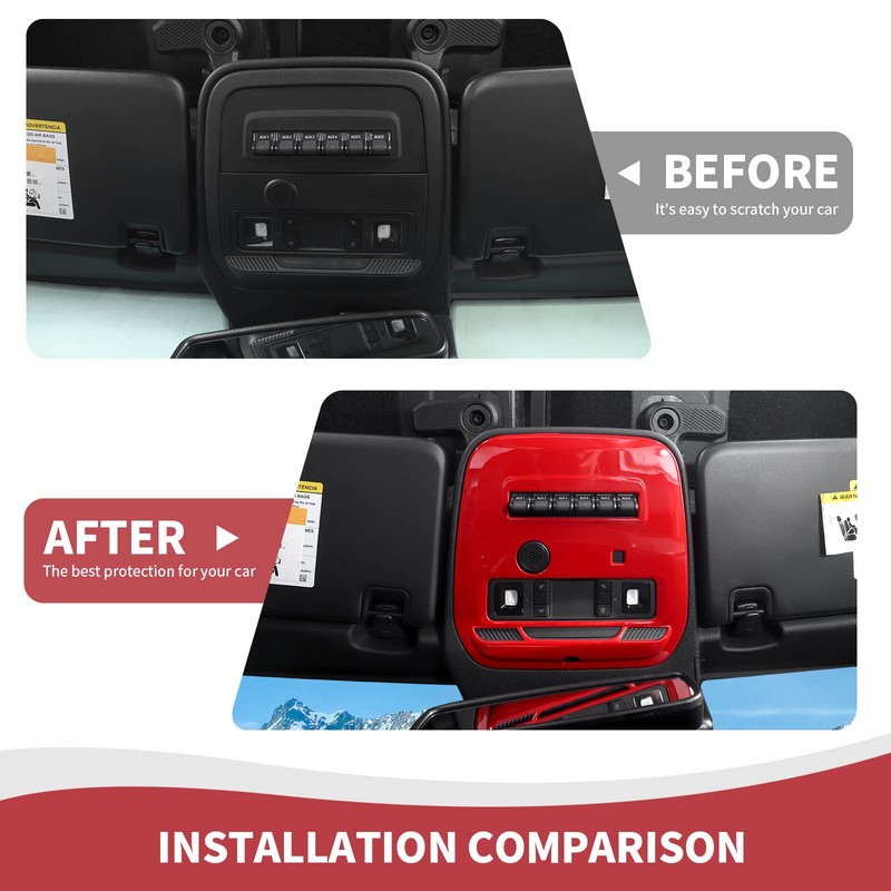 RAZPOY for Bronco Front Reading Light Panel Trim Cover Compatible