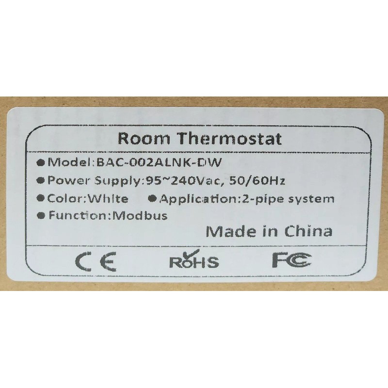 DELTA MODEL BAC 002ALNK DW BAC 002 Room Heat AIR