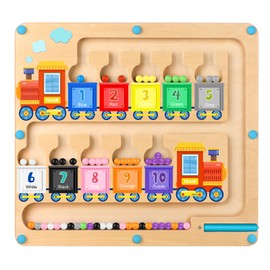 Montessori Toys for Toddlers Magnetic Color and Number Maze,Boys Toys Board Games for Kids 4-6,Montessori Toddler Busy Board Colour Sorting Sensory Toy