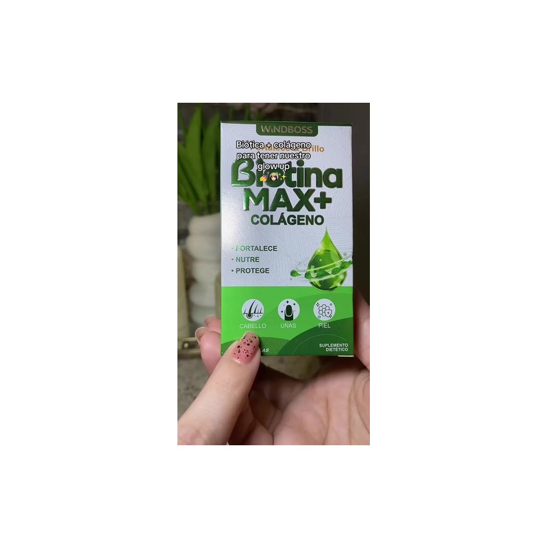 Windboss Cápsulas De Biotina Suplemento Nutricional 60 Uds