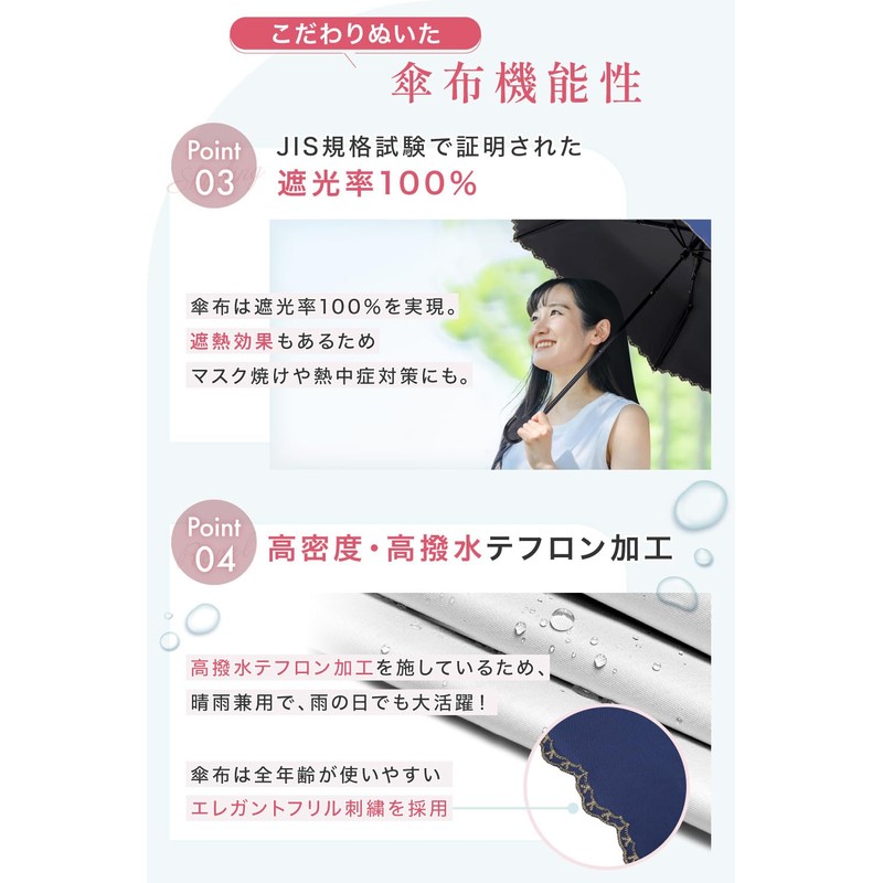 (Supervised by Active Dermatologist), Elegant Ruffle Embroidery, Parasol, Folding Umbrella,