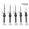 Saipor 5-Piece Countersunk Drill Bit for Woodworking Countersunk Drill Hex