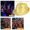 YeeHeen Sequin Hat for Men Women Western Fedora Hat Vintage