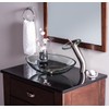 Novatto TIG-8012C Ovale Glass Vessel Bathroom Sink, Clear
