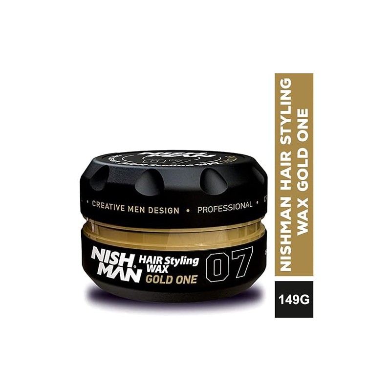 Nish Man HAIR Styling GEL WAX Gold One 07