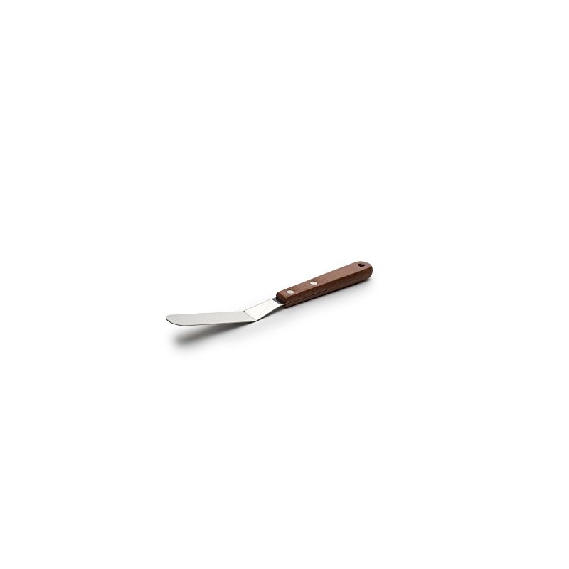Fox Run Offset Icing Spatula, 4.25-Inch Stainless Steel Blade, Wood