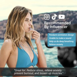 HALUKAKAH YOU'VE GOT THIS ZenBreathing Necklace with Platinum Plated Chain:Meditation & Anxiety Relief Tool for Relaxation,Stress Reduction,Breathwork Practice,Luxurious Himalaya Salt Added