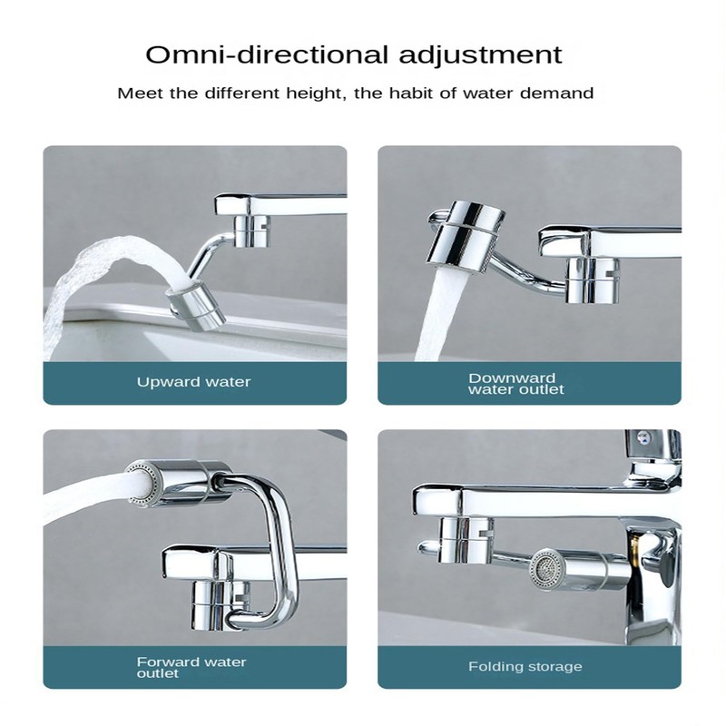 1080° Rotating Faucets Extender, 2 Modes Rotatable Faucet Aerator Extension