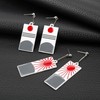JinYu Demon Slayer Earrings Kamado Tanjirou's Earrings Japanese Anime Demon