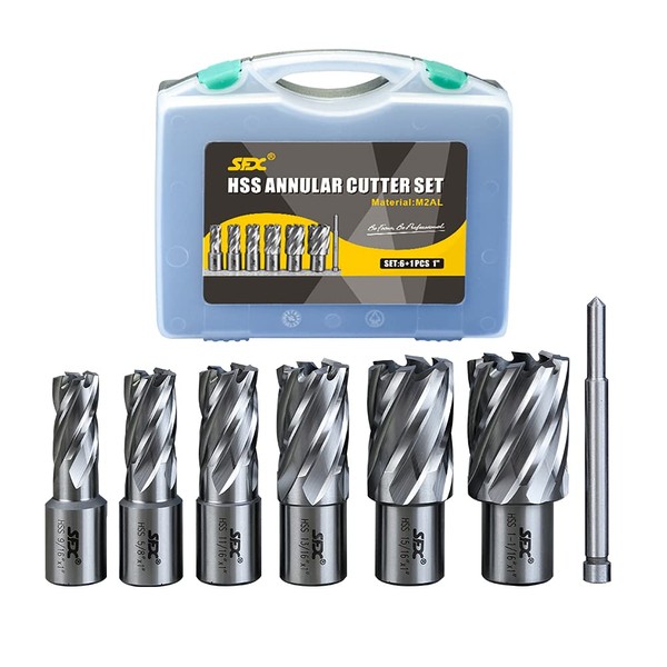 XINCHENG PRECISION Annular Cutter HSS Set 6 pcs 3/4 Inch