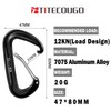 12KN Aluminium Carabiner Clip Big Size Carabiners for Clips Backpacking