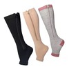 3 Pairs Zipper Compression Socks Nylon Open Toe Compression Socks