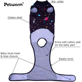 PetWarm Dog Recovery Suit Female Spay, Recovery Suit for Female Male Dogs Bodysuit for Abdominal Wounds Skin Disease, Professional Dog Abdominal Wounds Bandages, Duck Pattern, Green, XL