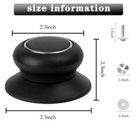 2 Pack Pot Lid Top Replacement Knob, Heat Resistant and Prevent Static Electricity, Universal Pot Lid Knob Top Replacement, Easy-to-Install & Ergonomic Design