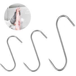 Hook Size Butcher Hook Set – Premium Smoking Hooks for Trout and Meat, Made of High-Quality Stainless Steel