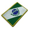 BE0174V21 Paraná Brazil Country Flag Embroidered Patch Gold Border Uniform