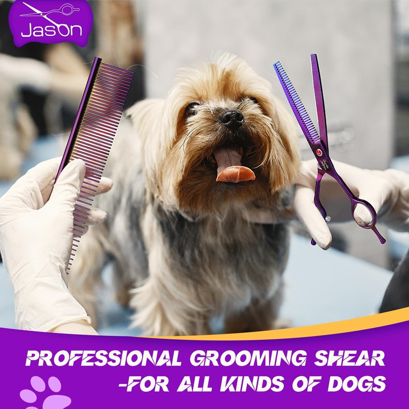 JASON Grooming Scissors for Dogs - Sharp Thinning Dog Shear
