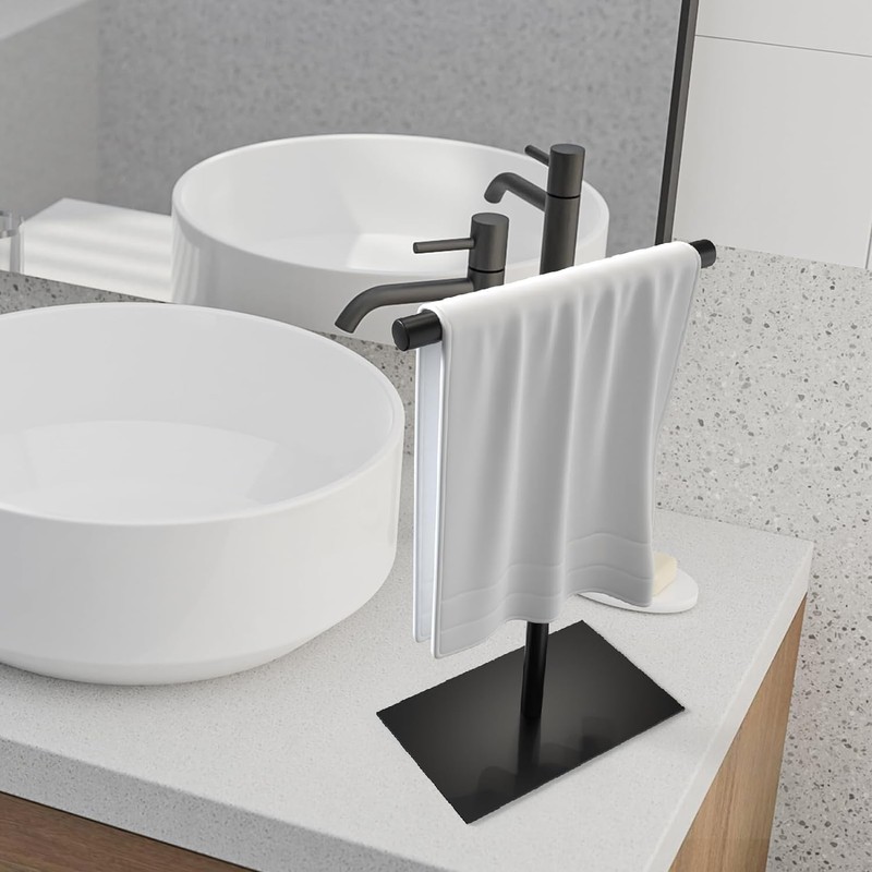 Bath Hand Towel Holder Standing, T-Shape Hand Towel Holder -
