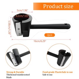 JAONLD Spiral Cutter Vegetable 2 Pieces Vegetable Spiral Cutter Black Grater for Vegetables Stainless Steel Carrot Cutter Kitchen Accessories for Carrots, Cucumbers, Zucchini, Potatoes