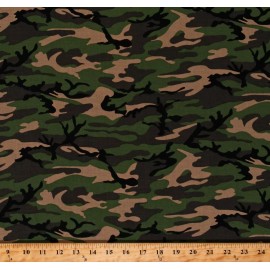 Field's Fabric Cotton Hunting Camoflauge Greens Browns Fabric Print by the Yard D768.53