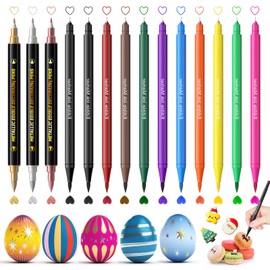 Jewem Edible Markers for Cookie Decorating,14 Pcs Ultra Fine Tip(0.5mm) Food Coloring Pens, Upgrade Double Side Food Grade Pens for Decorating Fondant Cakes, Easter Eggs, Frosting, Macaron,Halloween and Christmas Gifts